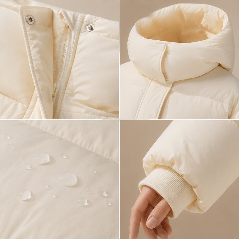 Women's Thick Cropped Hooded Winter Coat