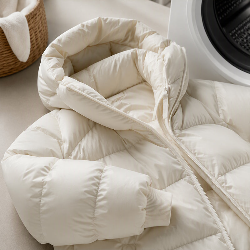 Women's Thick Cropped Hooded Winter Coat