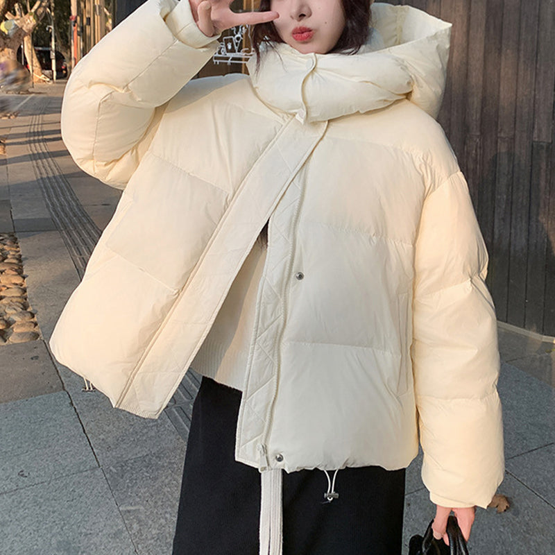 Women's Thick Cropped Hooded Winter Coat