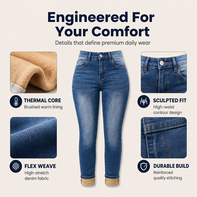 👖 Women's Casual Stretchy High-Waisted Jeans | Comfort Stretch & Flattering Fit ✨