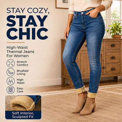 👖 Women's Casual Stretchy High-Waisted Jeans | Comfort Stretch & Flattering Fit ✨