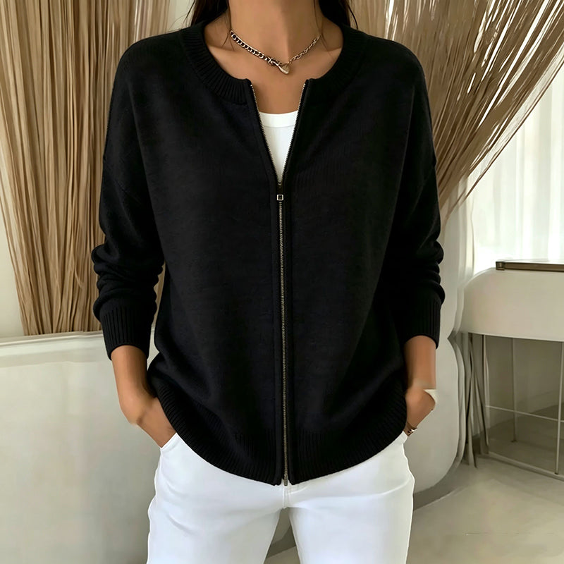 ☁️Women's Casual Zip-Up Knit Jacket