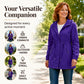 Women's Mid-Length Hooded Windbreaker Jacket