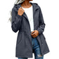 Women's Mid-Length Hooded Windbreaker Jacket