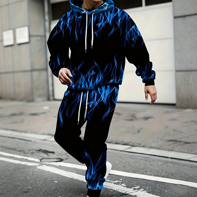 🖤Black Friday Sale:50% OFF🖤 🐅Men's Printed Hoodie & Sweatpants Set