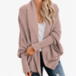 Women's Loose Batwing Sleeve Knit Cardigan Open Front Shawl for Autumn and Winter
