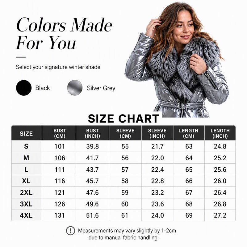 Women's Padded Jacket With Faux Fur Collar