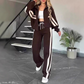 🌸Hot Sale 50% OFF💖Women's Stripe Sporty 2-Piece Set