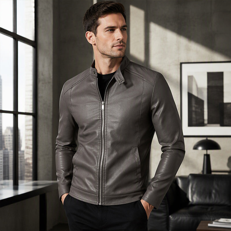 Warm Slim-Fit Biker Jacket 🏍️✨ – Stylish & Cozy Outerwear