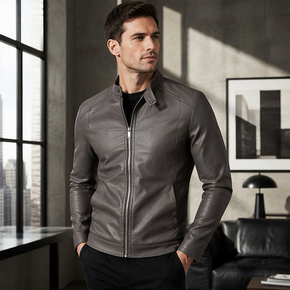 Warm Slim-Fit Biker Jacket 🏍️✨ – Stylish & Cozy Outerwear