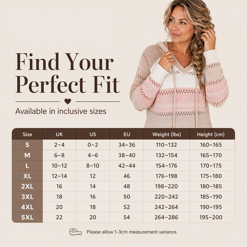 Women's Color Block Hollow-Out Knit Hoodie