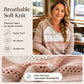 Women's Color Block Hollow-Out Knit Hoodie