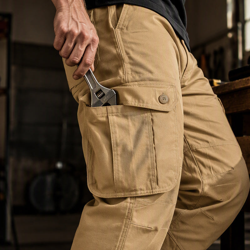 Men's Relaxed-Fit Cargo Pants with Multi Pockets