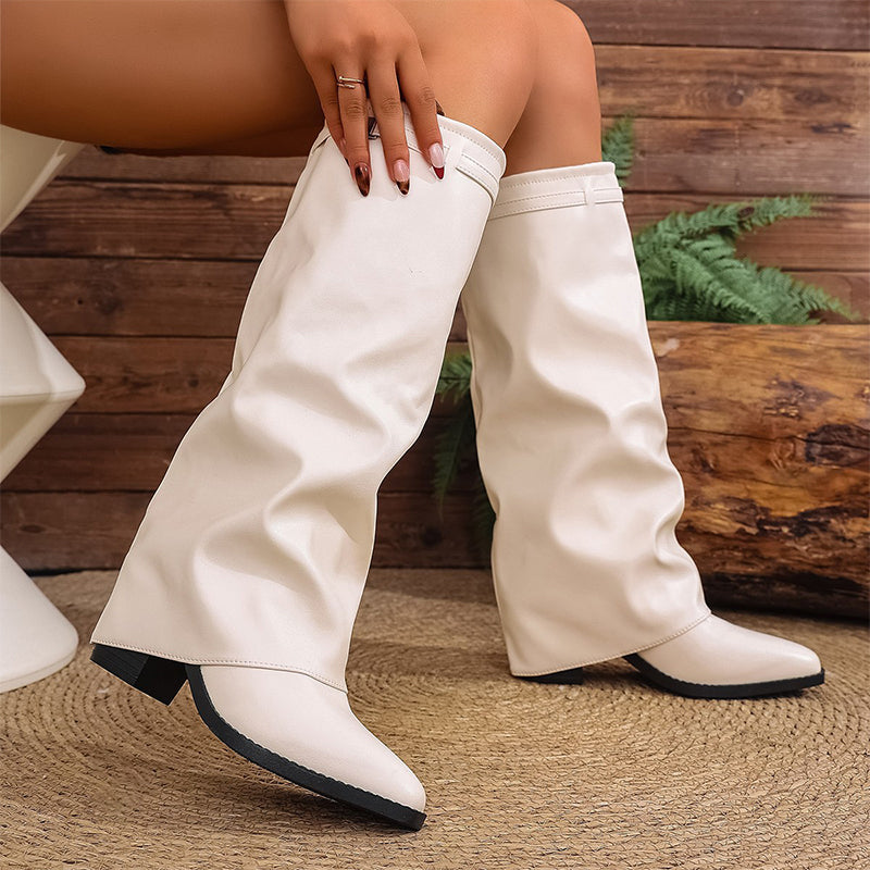 🌸Hot Sale 50% OFF💖Women's Chic Slouchy Knee High Boots