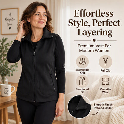 Women's Winter Thermal Stand Collar Vest