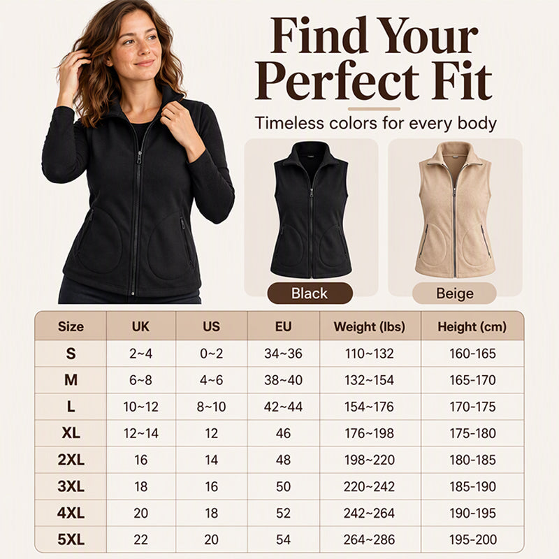 Women's Winter Thermal Stand Collar Vest