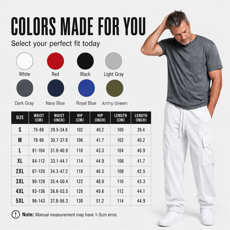 Men's Casual Drawstring Cargo Pants