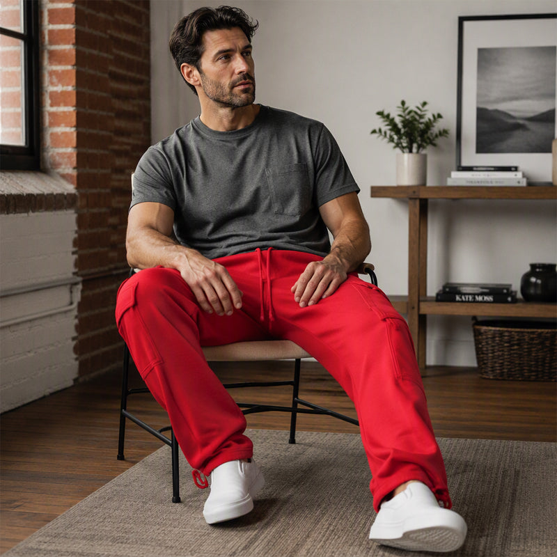 Men's Casual Drawstring Cargo Pants