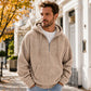 🧶 Men's Half-Zip Corduroy Hoodie | Casual Retro Texture – Easy Layer for Daily Wear ✨
