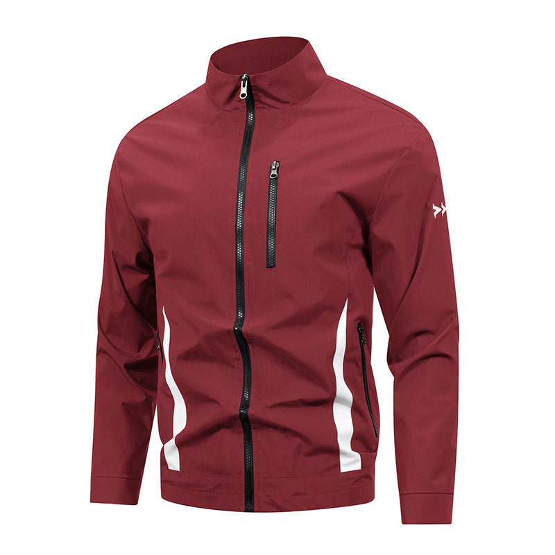 Men’s Casual Stand-Collar Zipper Jacket