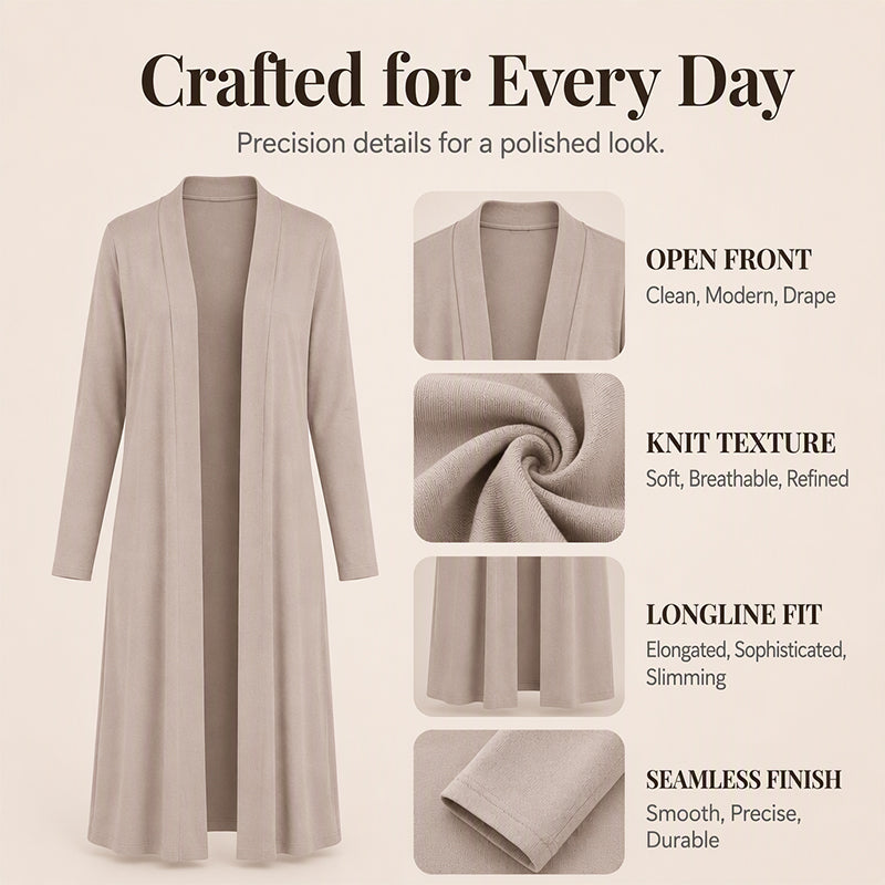 Women's Open Front Maxi Long Cardigan
