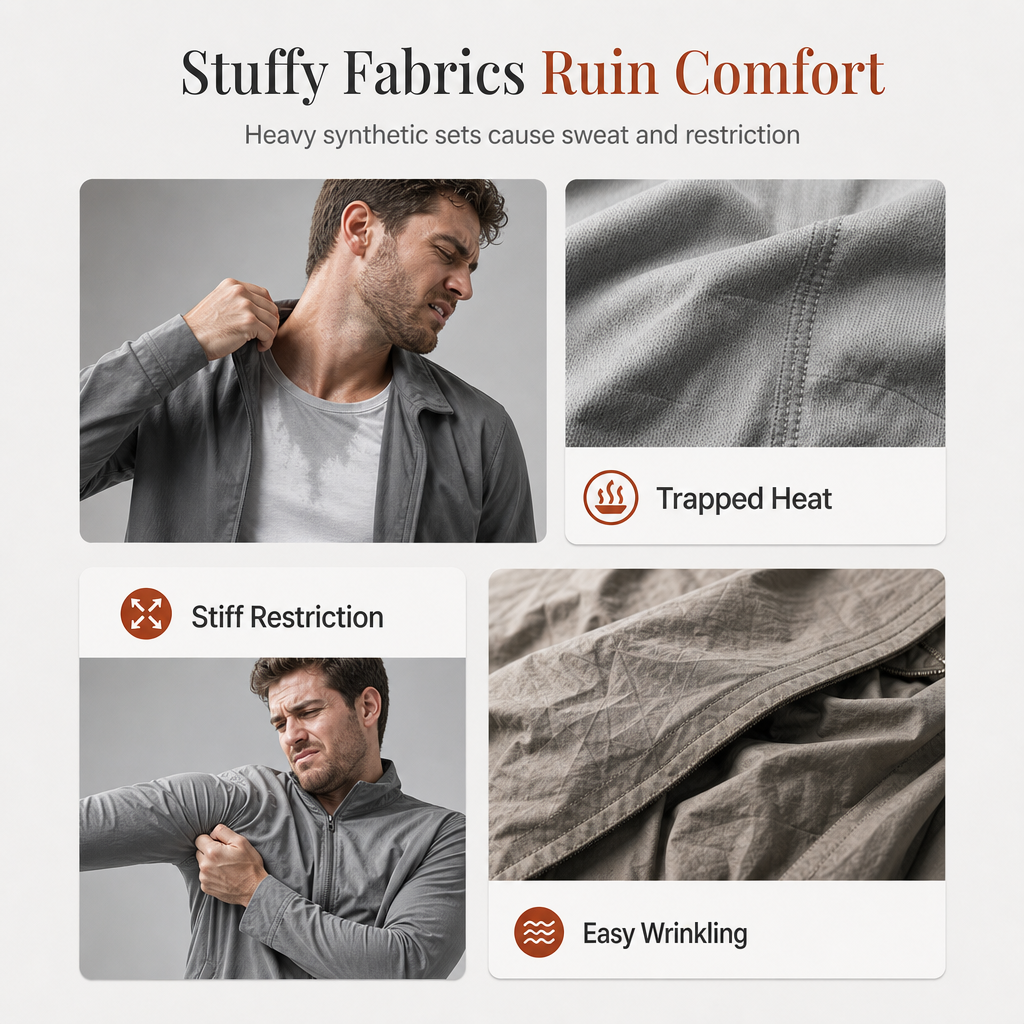 ⚡Free Shipping🔥Men's Casual Waffle Knit Jacket and Pants Set