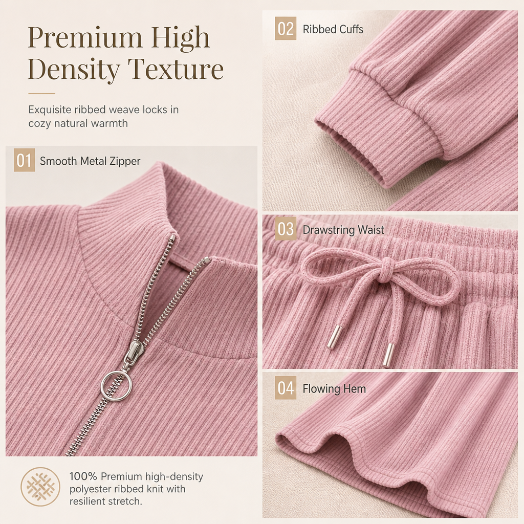 Women's Knitted Pullover & Wide-Leg Pants 2-Piece Set