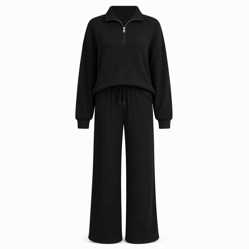 Women's Knitted Pullover & Wide-Leg Pants 2-Piece Set