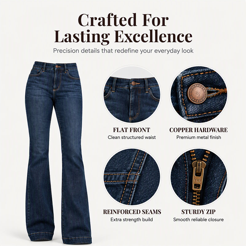 Vintage-Inspired Flare Jeans with a Flattering High Waist