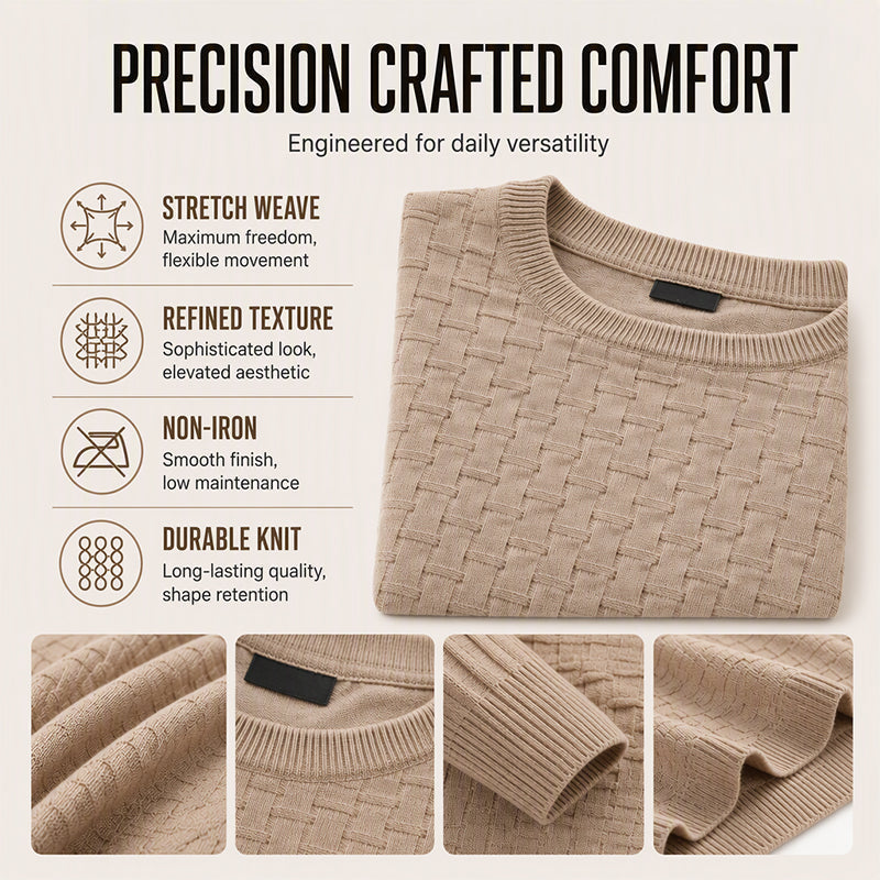 Men's Casual Crew Neck Knitted Sweater