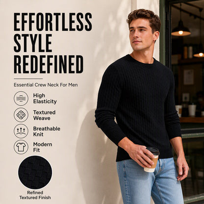 Men's Casual Crew Neck Knitted Sweater