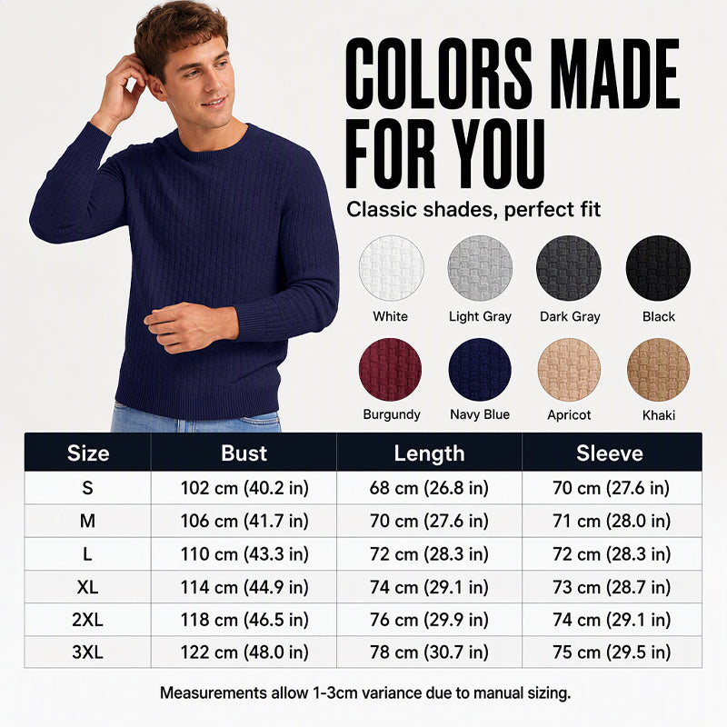 Men's Casual Crew Neck Knitted Sweater