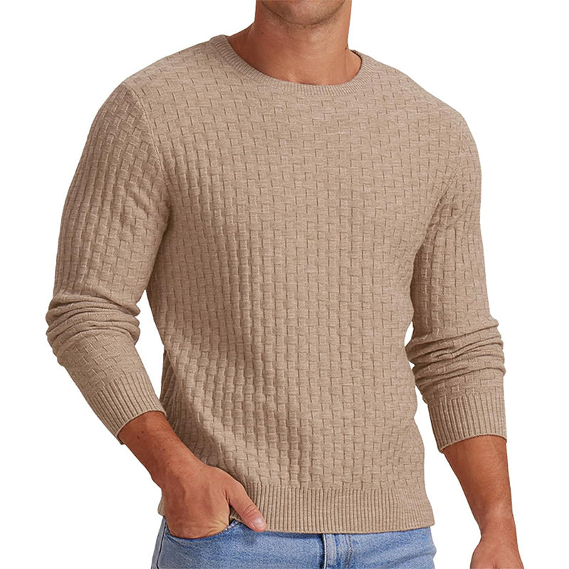 Men's Casual Crew Neck Knitted Sweater