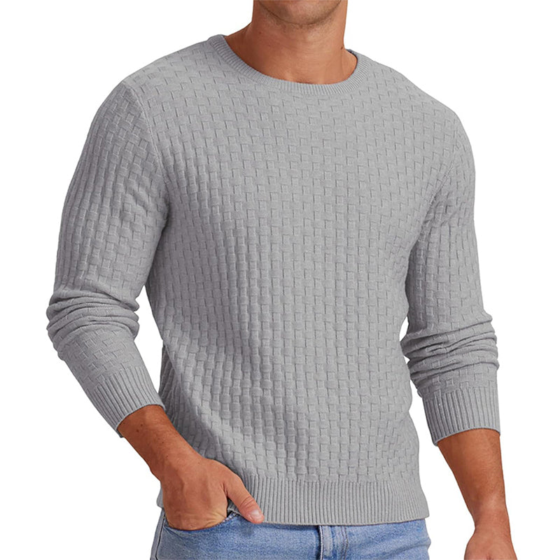 Men's Casual Crew Neck Knitted Sweater