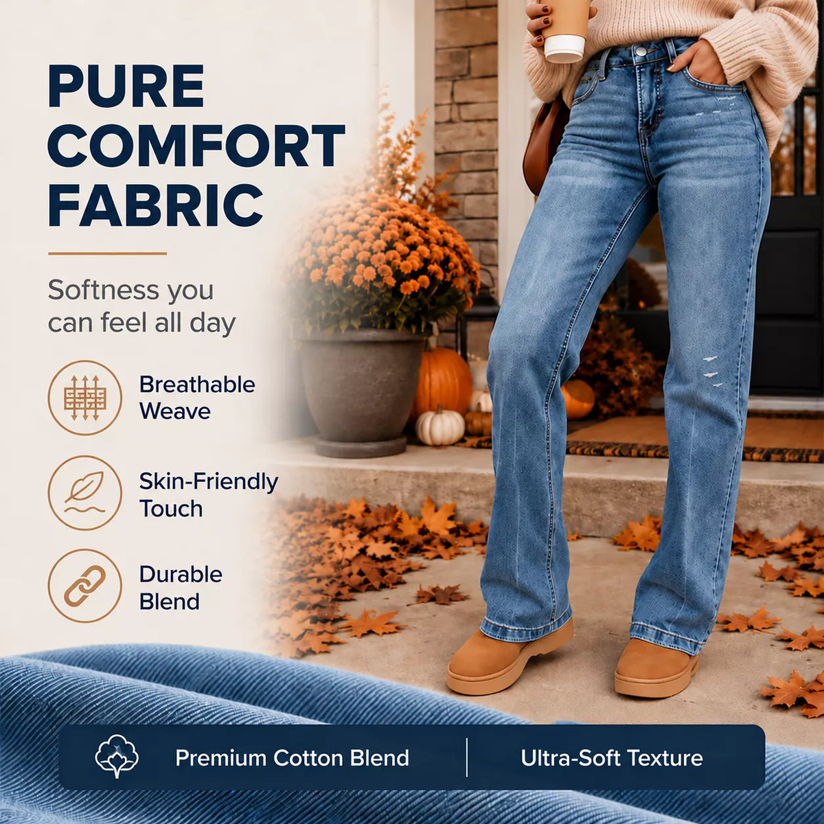 Finally, Jeans That Don't Make You Choose Between Style and Comfort — Women's Stretchy High-Waisted Jeans with a Flattering Rise and Easy Everyday Appeal