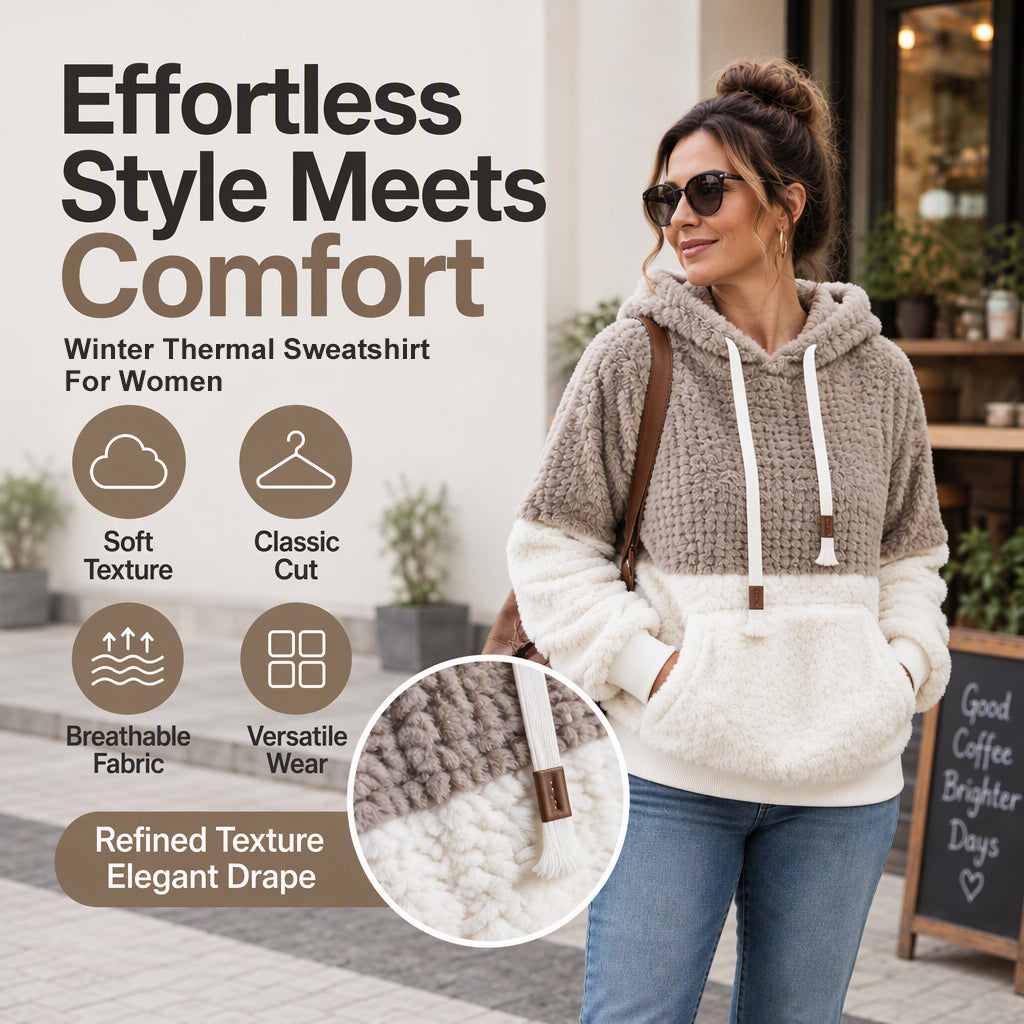 Women's Winter Cozy Thermal Hooded Sweatshirt