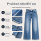 Women's Vintage Wide-Leg Jeans with Raw Hem