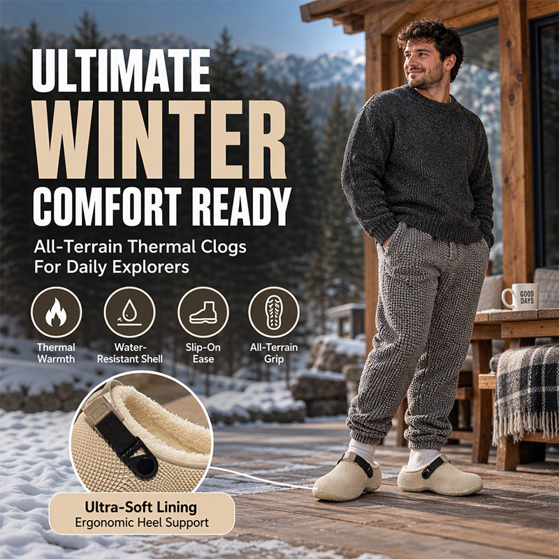 🧸 Men's Plush-Lined Winter Slippers | Warm & Cozy – Soft Comfort for Home Days ✨
