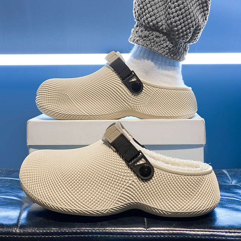 🧸 Men's Plush-Lined Winter Slippers | Warm & Cozy – Soft Comfort for Home Days ✨