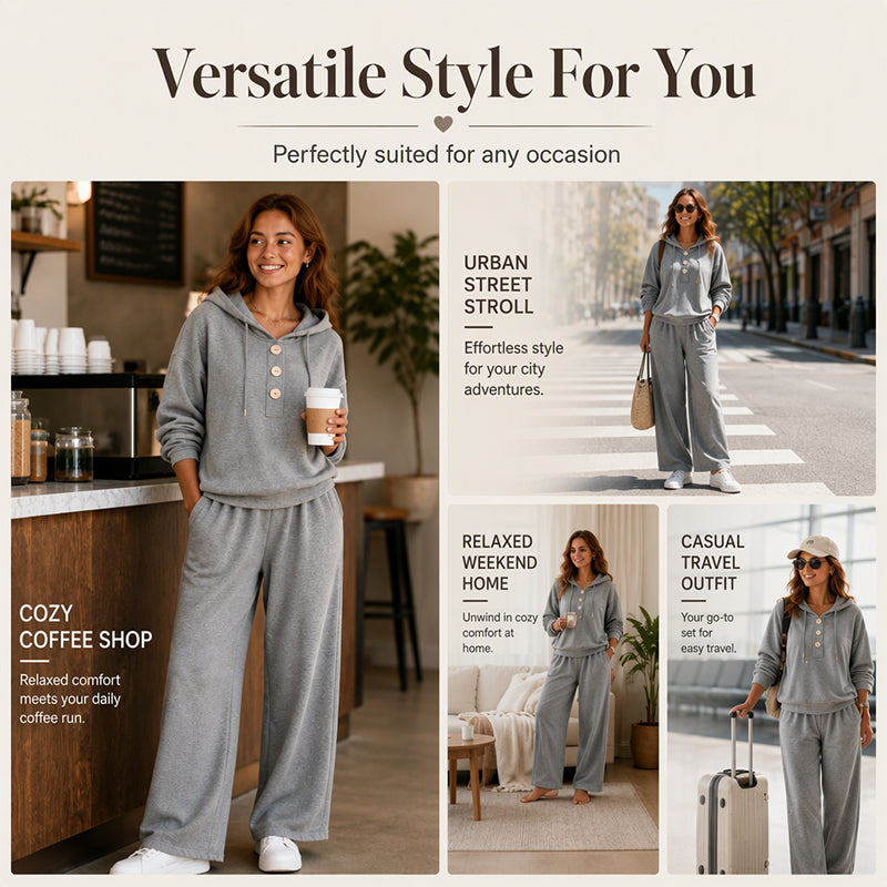 Women's Casual Hoodie and Lounge Pants Set