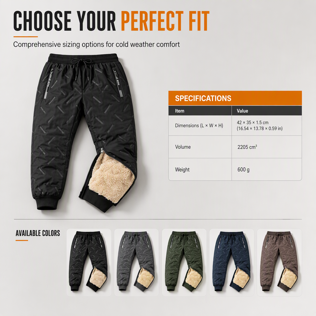 Unisex Loose Fit Sherpa Fleece Lined Joggers Warm Winter Casual Pants with Zipper Pockets