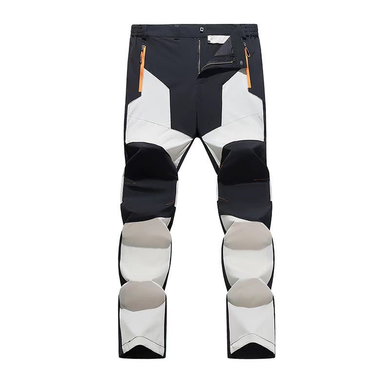 Men's Waterproof Windproof Patchwork Hiking Pants