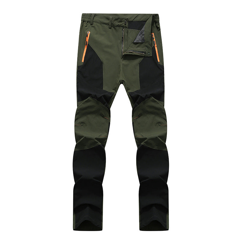 Men's Waterproof Windproof Patchwork Hiking Pants