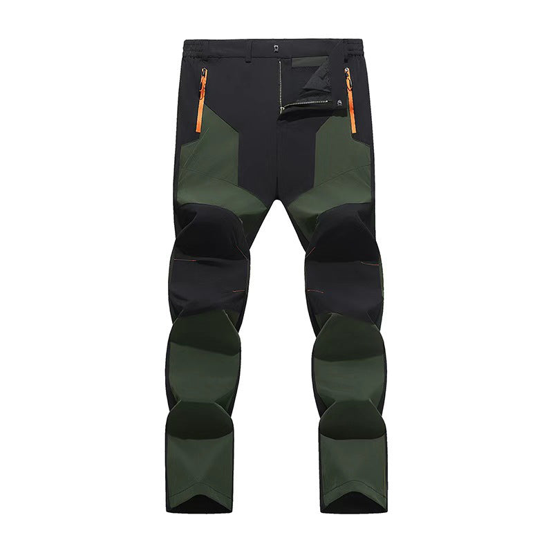Men's Waterproof Windproof Patchwork Hiking Pants