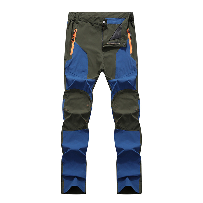 Men's Waterproof Windproof Patchwork Hiking Pants