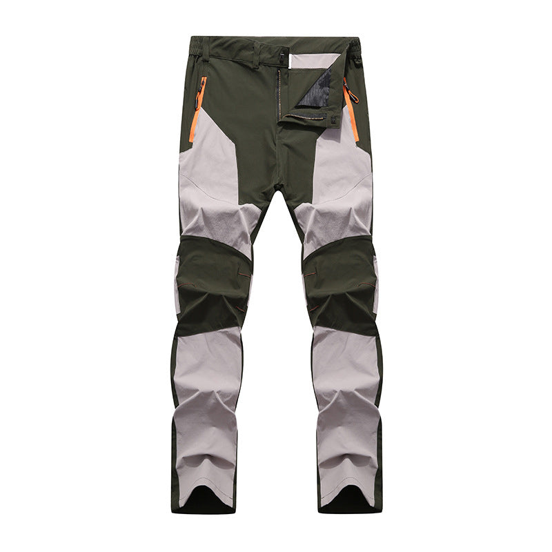 Men's Waterproof Windproof Patchwork Hiking Pants