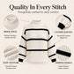 Women's Mock Neck Striped Knit Sweater