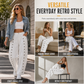 Women's Retro High Waisted Curved Leg Jeans
