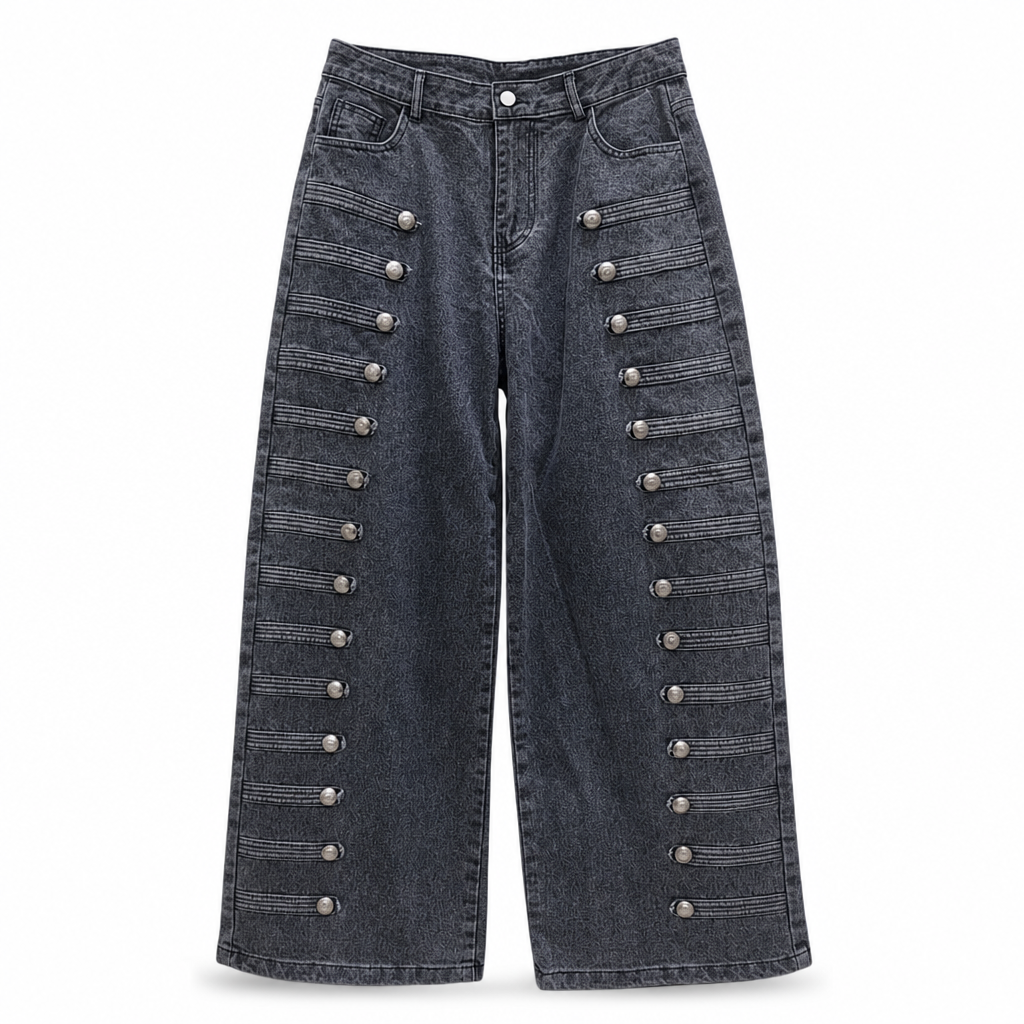 Women's Retro High Waisted Curved Leg Jeans
