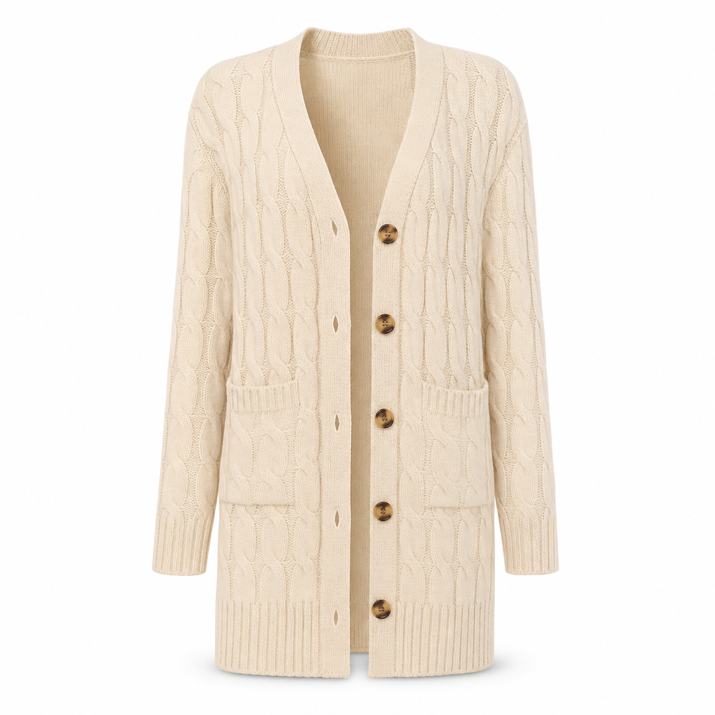 Women's Long Single Breasted Knitted Cardigan Sweater Casual Outerwear Coat for Autumn and Winter